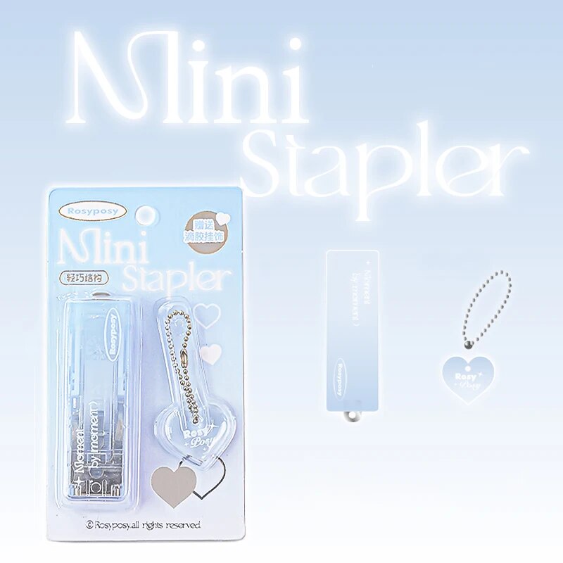2Style Clear INS Stapler Portable Mini High Value Gradient for Students Office Supplies Korean Bookbinding Tool