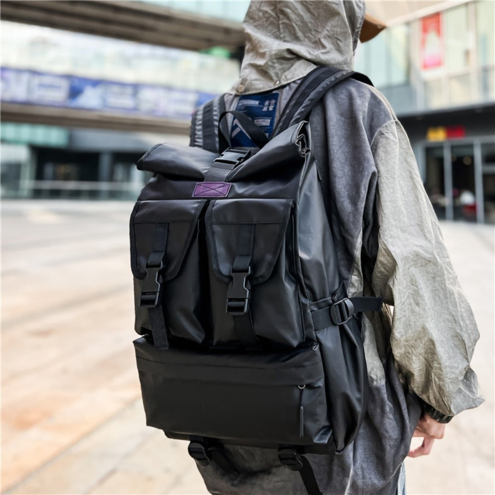 【Fashion Travel】Men's Youth Waterproof Workwear Large Capacity Leisure Travel Computer Bag Backpack