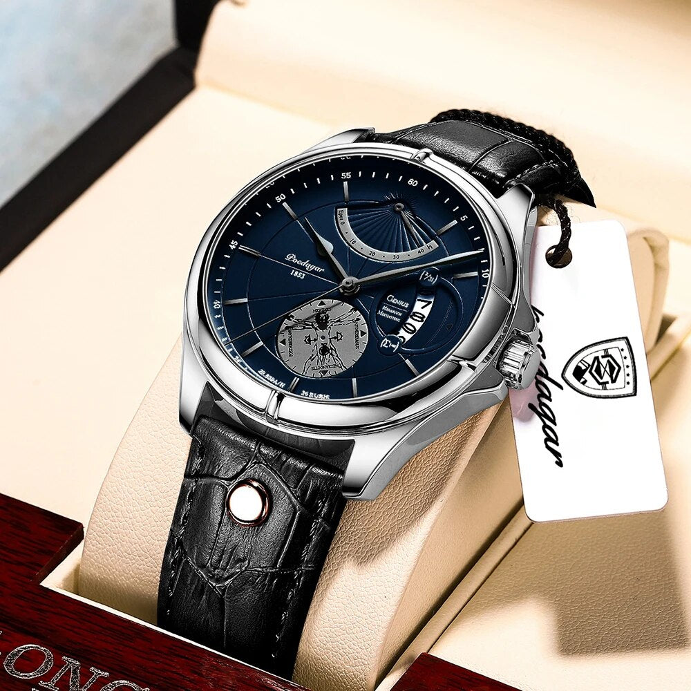 【Limited Time Offer】Men Watch Fashion Top Sport Men's Wristwatch Waterproof Luminous Leather Date Quartz Watches