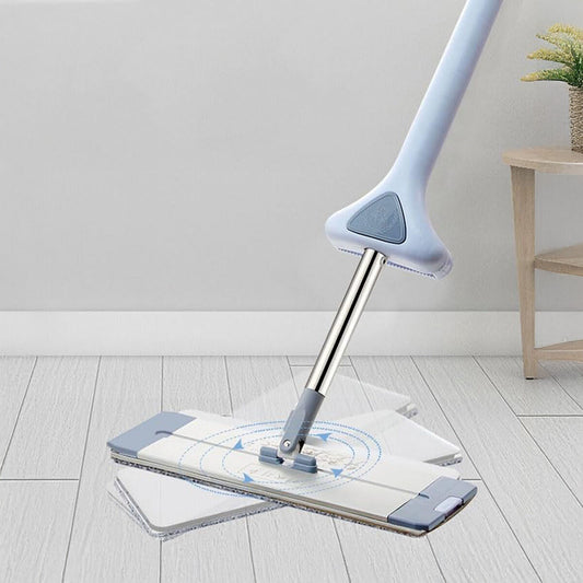 Mop New 42CM aluminum alloy panel flat mop for lazy people without hand washing flat mop with thick rod flat mop for home use