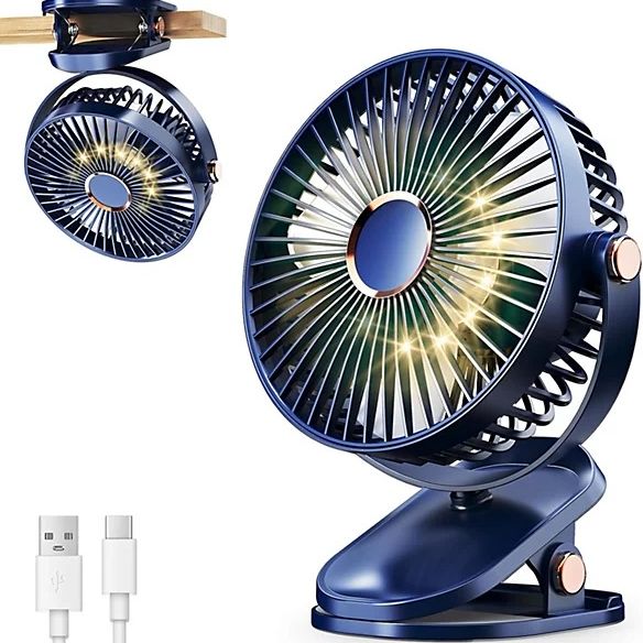Portable USB Mini Fan- Handheld Cooling Fan Rechargeable Electric LED Fan, Handheld Fan With Phone Stand- Office household Desk Mini Fan HF