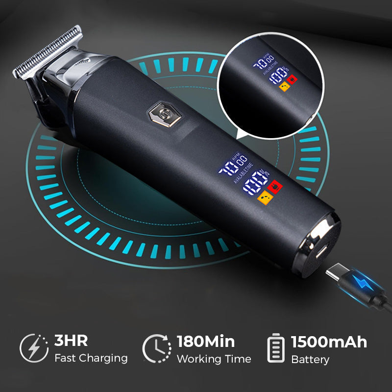 🥸Professional electric hair clipper set, equipped with digital display function😎