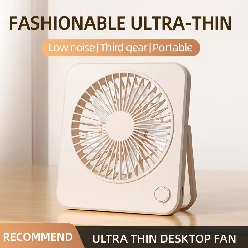 Portable USB Mini Fan- Handheld Cooling Fan Rechargeable Electric LED Fan, Handheld Fan With Phone Stand- Office household Desk Mini Fan HF