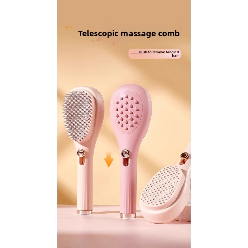 Extendable Comb, Air Cushion Comb, Women's Airbag Comb, Fluffy and Portable Massage Comb, Automatic Cleaning, Smooth Hair Without Tangling