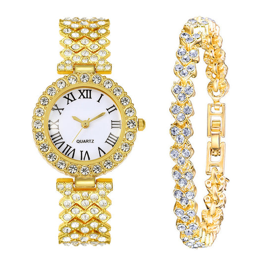 【Starry Sky Temperament】Full Diamond Women's Watch with Free Diamond Bracelet