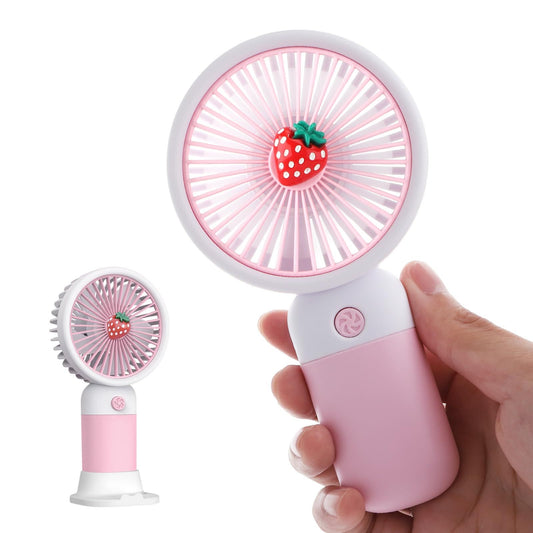 Multifunctional Rechargeable Hand Held Mini Fan - Portable Fan Night Cooler Fresh Air Desk Handy Recharging USB Battery Fan Cute Gift Hand Fan