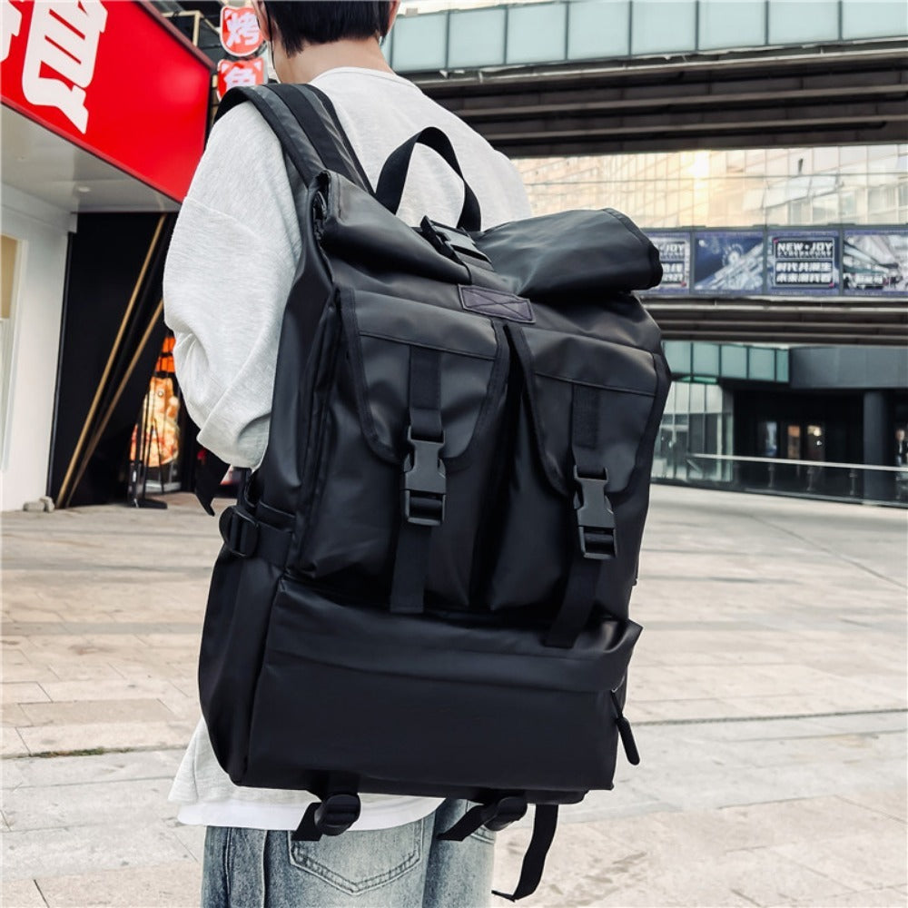 【Fashion Travel】Men's Youth Waterproof Workwear Large Capacity Leisure Travel Computer Bag Backpack