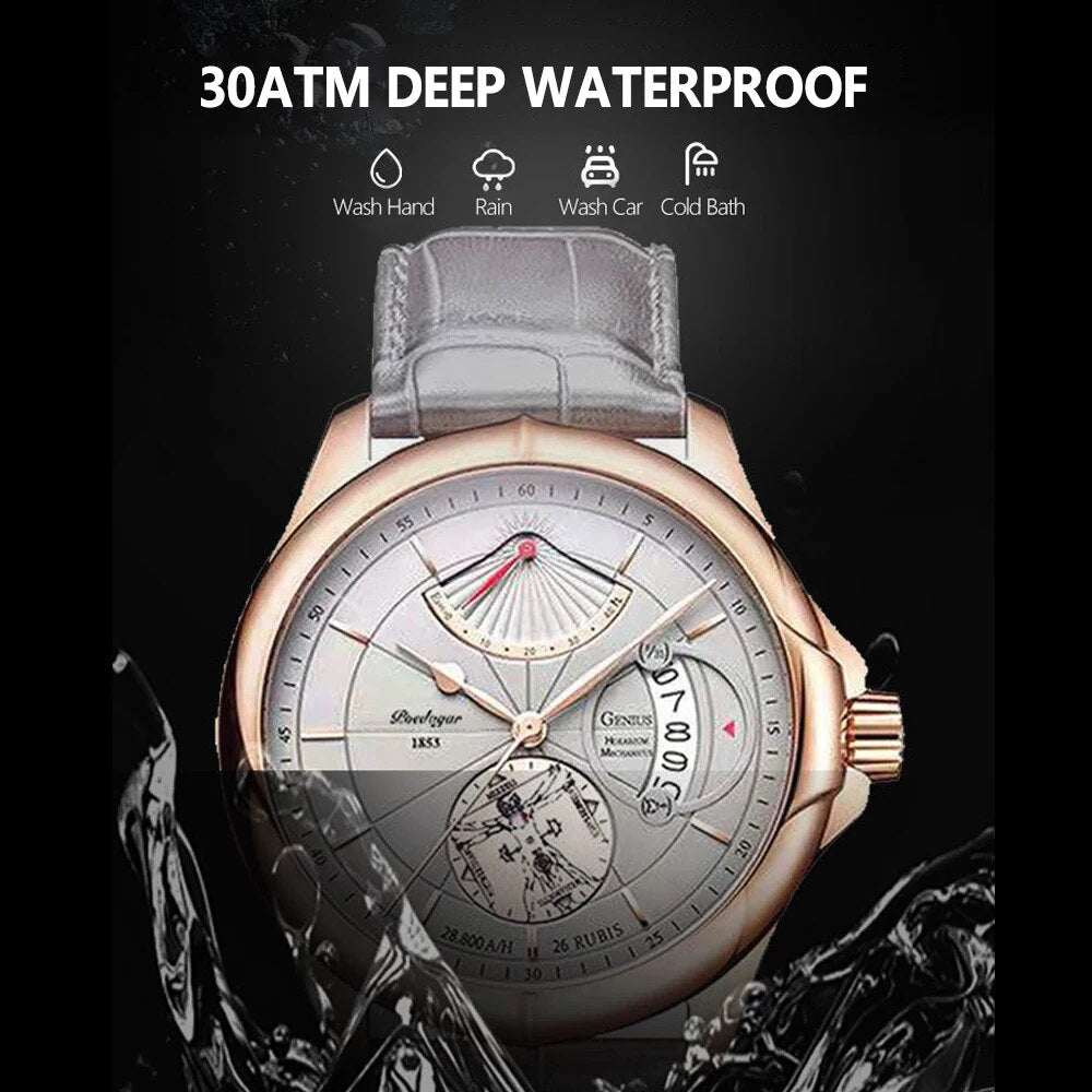 【Limited Time Offer】Men Watch Fashion Top Sport Men's Wristwatch Waterproof Luminous Leather Date Quartz Watches