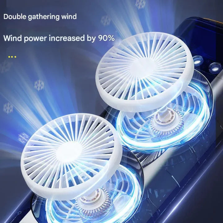 3-in-1 Portable Dual-Head Humidifier Cooling Spray Fan