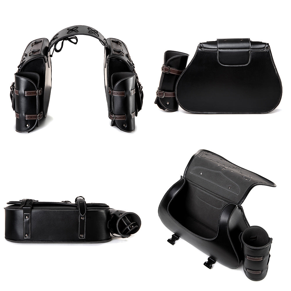 Retro Motorcycle Modification Side Leather Box