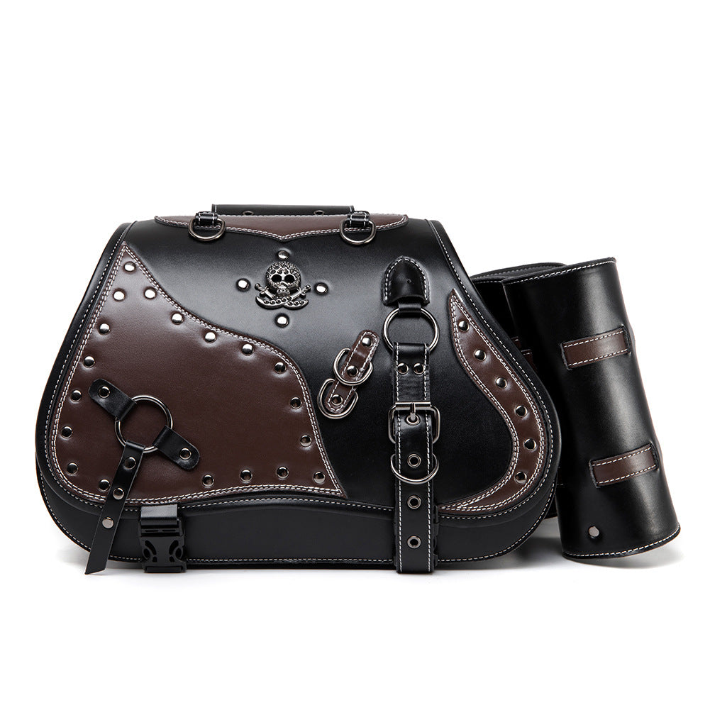 Retro Motorcycle Modification Side Leather Box