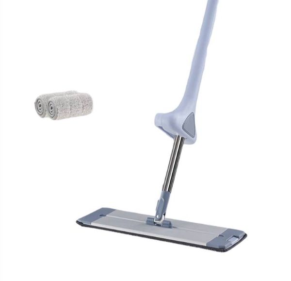Mop New 42CM aluminum alloy panel flat mop for lazy people without hand washing flat mop with thick rod flat mop for home use