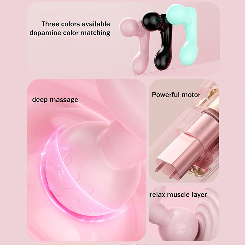 New Mini Fascia Tool Vibrating Fast Rechargeable Dual Head Both Portable Muscle Relaxation Full Body Universal Massage Artifact