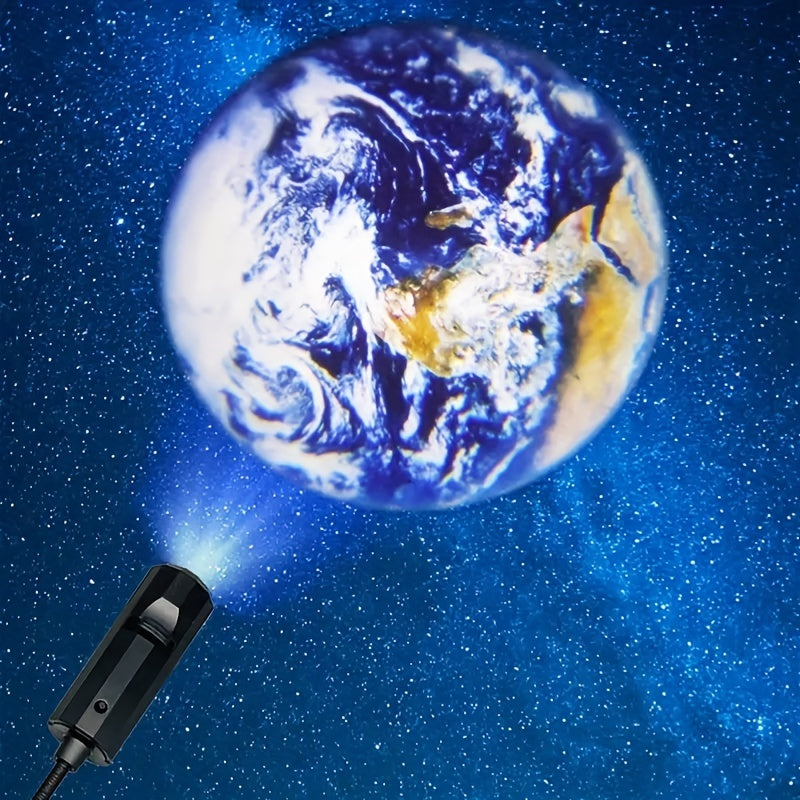【Authenticity Guarantee】USB Ceiling Moon Earth Projection Atmosphere Light Starry Sky Lamp Night Light Romantic Bedroom Decoration Galaxy Projector