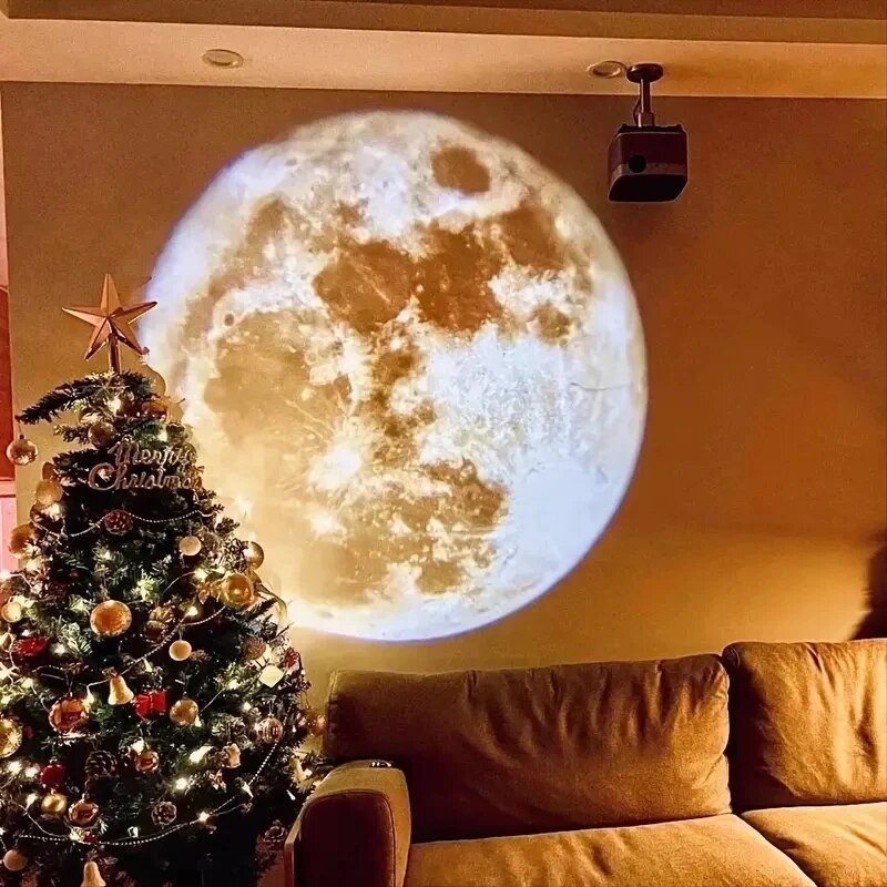 【Authenticity Guarantee】USB Ceiling Moon Earth Projection Atmosphere Light Starry Sky Lamp Night Light Romantic Bedroom Decoration Galaxy Projector