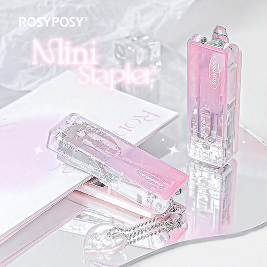 2Style Clear INS Stapler Portable Mini High Value Gradient for Students Office Supplies Korean Bookbinding Tool