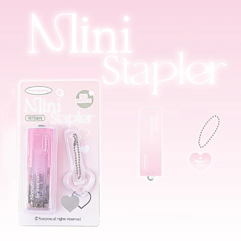 2Style Clear INS Stapler Portable Mini High Value Gradient for Students Office Supplies Korean Bookbinding Tool