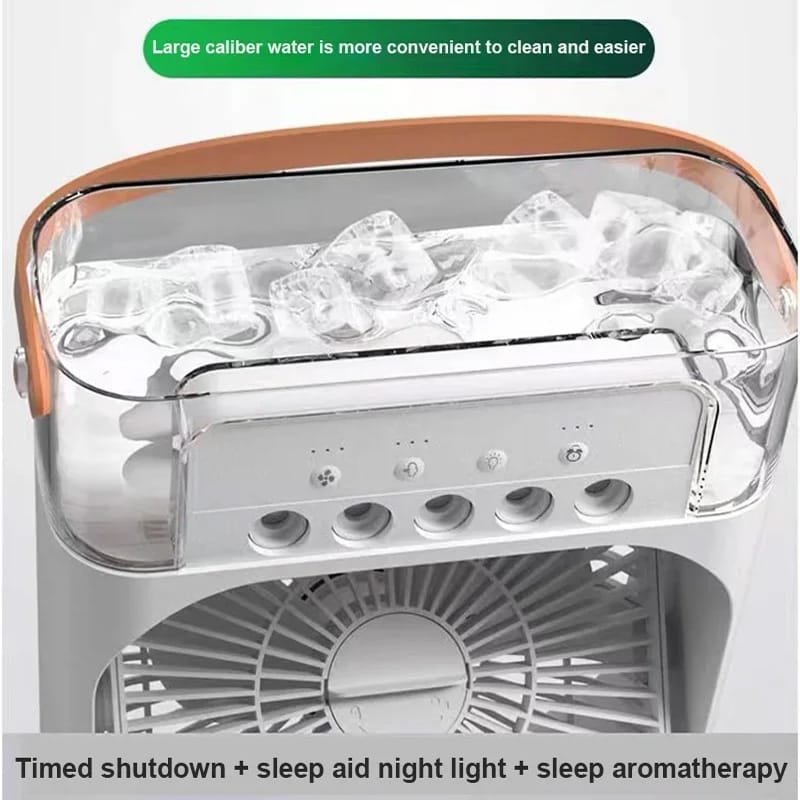 Portable Air Cooler, USB Powered Mini Air Conditioners Personal Mobile Compact Cooler Air Humidifier, 3 Wind Speed, 1-3 Hour timer, Mist Function Desktop Air Conditioner Fan