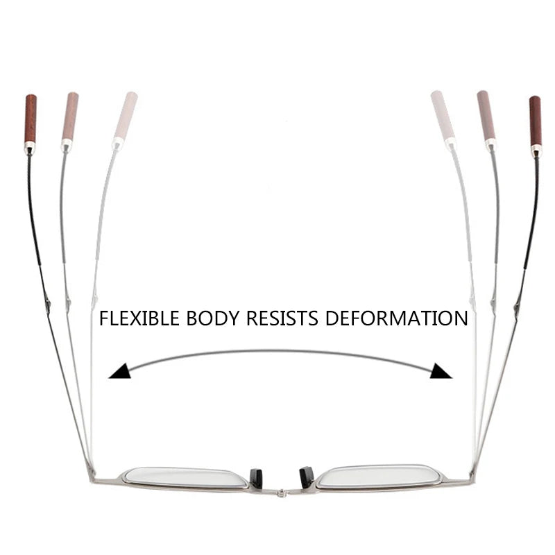 【Online Customer Service】New Phone Holder Red Wood Anti Blue Light Folding Reading Glasses Men Women 1.0 to 4.0 Portable Presbyopic Eyewear with Case 1.5