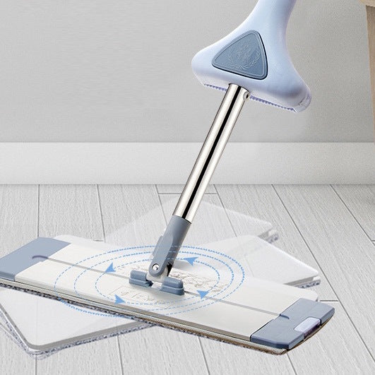 Mop New 42CM aluminum alloy panel flat mop for lazy people without hand washing flat mop with thick rod flat mop for home use