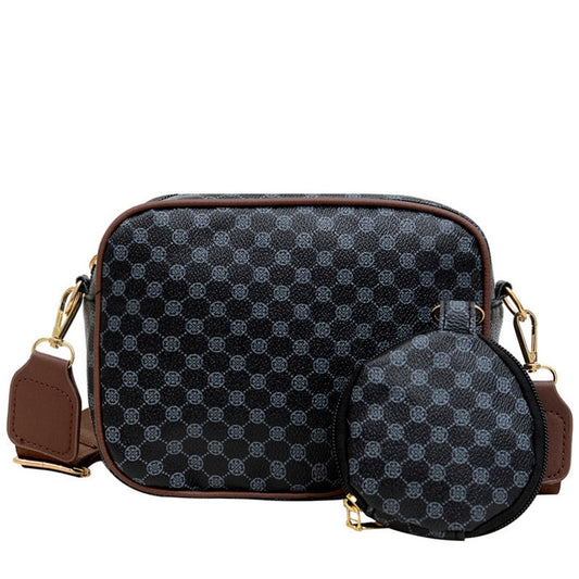 【Online Customer Service】 Brand Design Guccy Same Style Women's Simple Wide One-Shoulder Strap Crossbody Small Square Bag