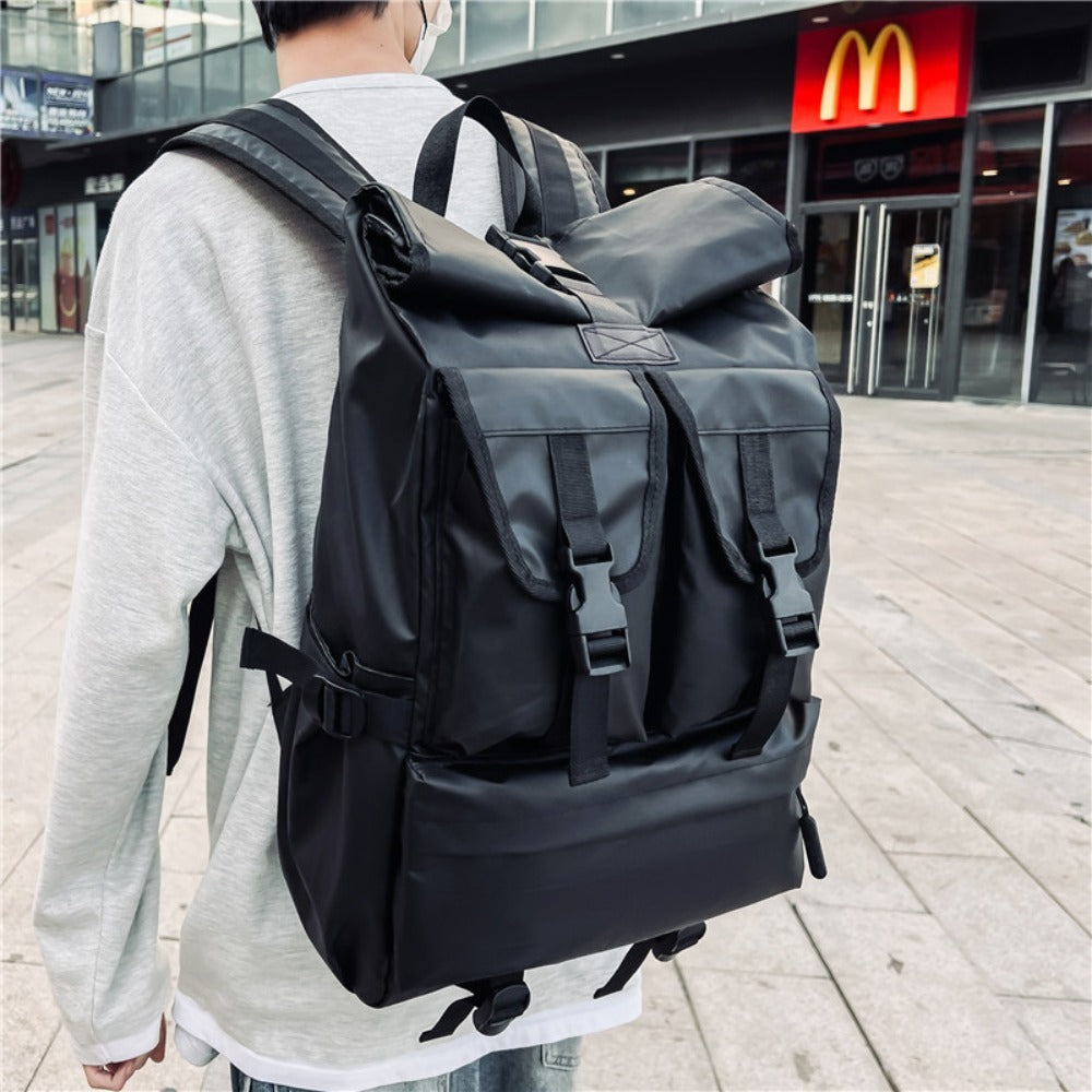 【Fashion Travel】Men's Youth Waterproof Workwear Large Capacity Leisure Travel Computer Bag Backpack