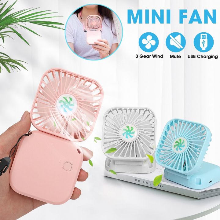 Multifunctional Rechargeable Hand Held Mini Fan - Portable Fan Night Cooler Fresh Air Desk Handy Recharging USB Battery Fan Cute Gift Hand Fan