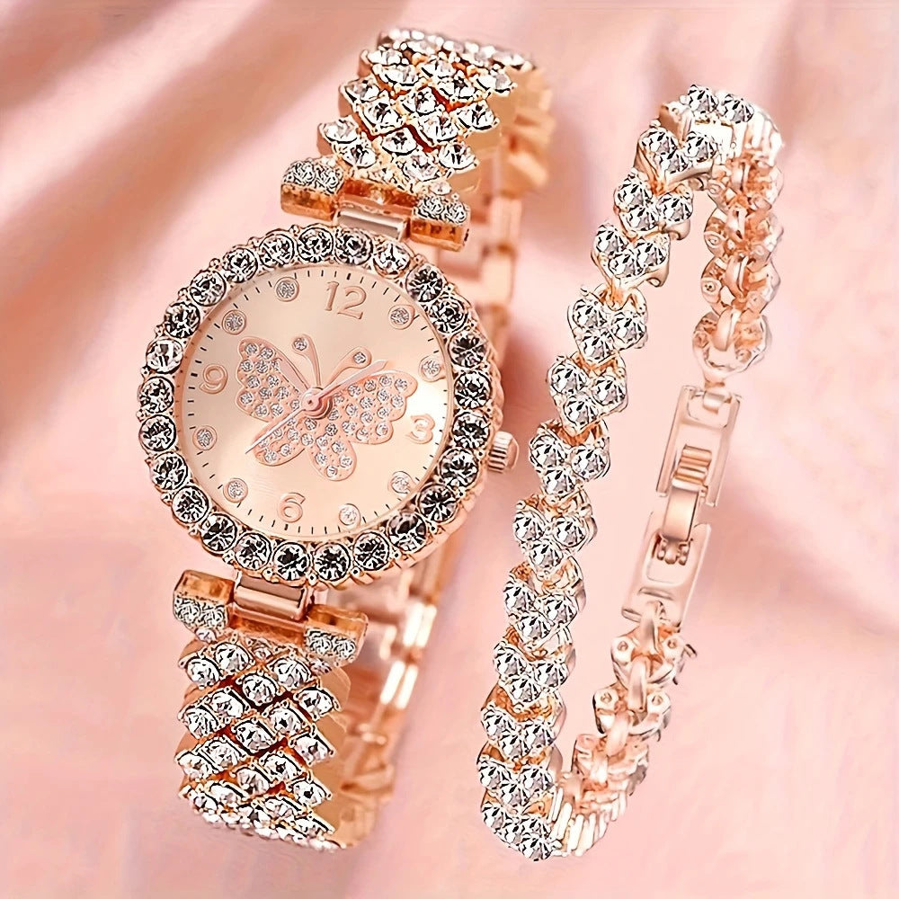 【Starry Sky Temperament】Full Diamond Women's Watch with Free Diamond Bracelet