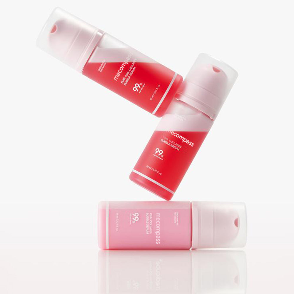 Pink Collagen Bubble Serum | Dual-Layer Micro-Bubble K-Beauty Serum for Firm, Plump & Radiant Skin|Hydrating, Healthy-looking Glow|Collagen, Niacinamide