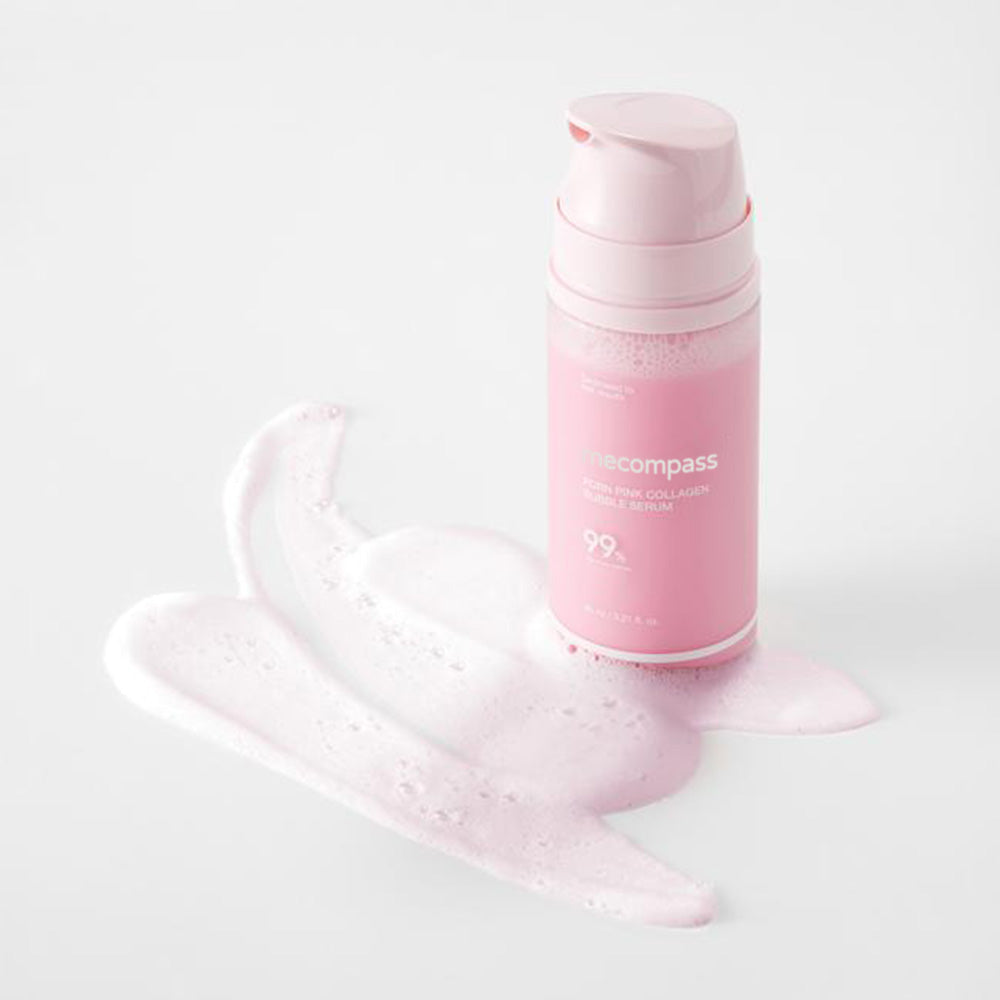 Pink Collagen Bubble Serum | Dual-Layer Micro-Bubble K-Beauty Serum for Firm, Plump & Radiant Skin|Hydrating, Healthy-looking Glow|Collagen, Niacinamide
