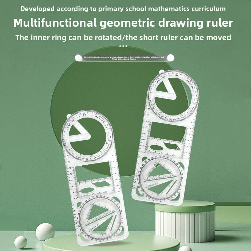Multifunctional Drawing Ruler Protractor Suitable for Students of All Ages